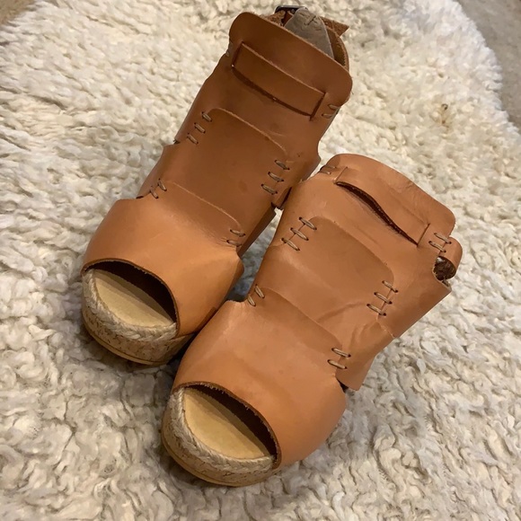 Free People Cork Wedge Heels - Picture 2 of 12